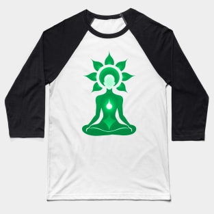 Aura Green Meditation 07 Baseball T-Shirt